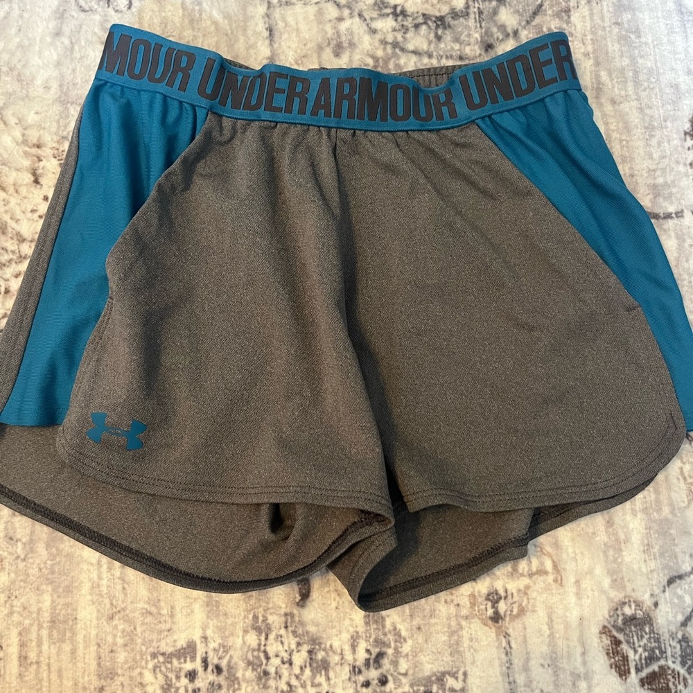 Under Armour Teal & Gray Shorts size Small